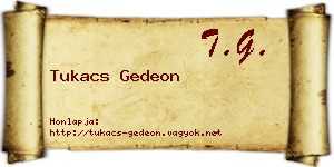 Tukacs Gedeon névjegykártya
